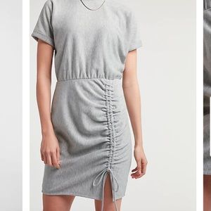 🆕 Express Metallic Ruched Side T-Shirt Dress